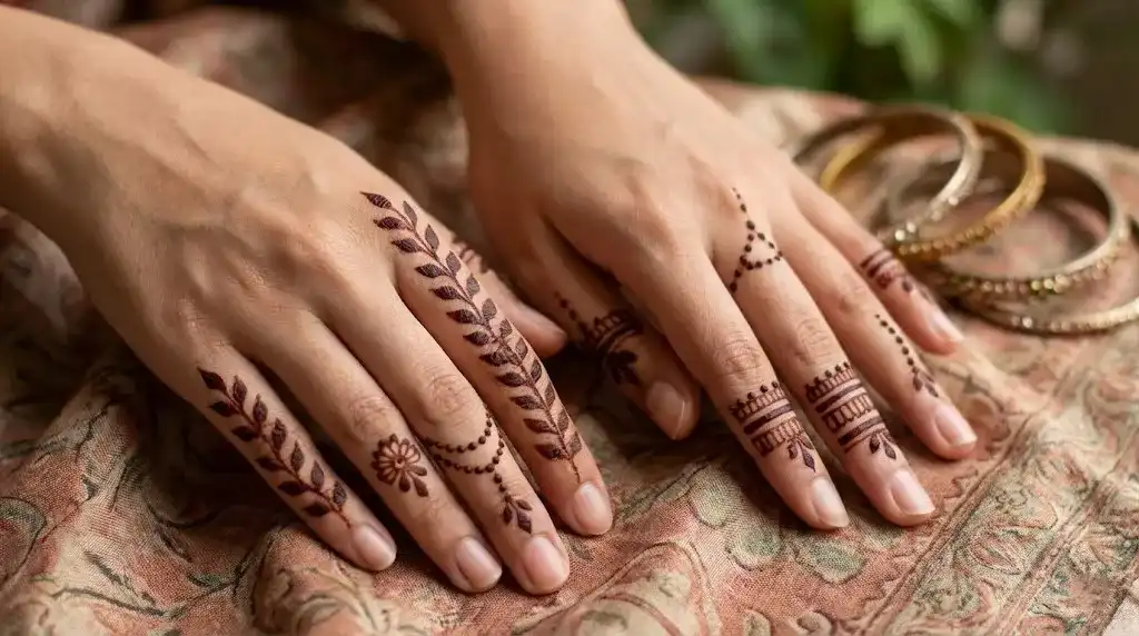 10 Simple Finger Mehndi Designs for Beginners (2026 Trends) 2 10 Simple Finger Mehndi Designs for Beginners