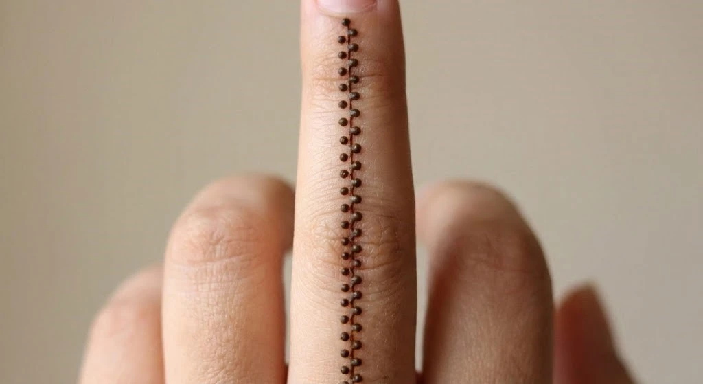 Minimalist dotted chain henna design