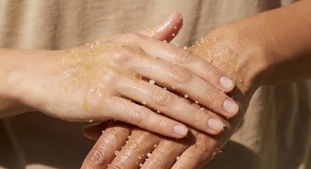 Olive Oil and Salt Scrub