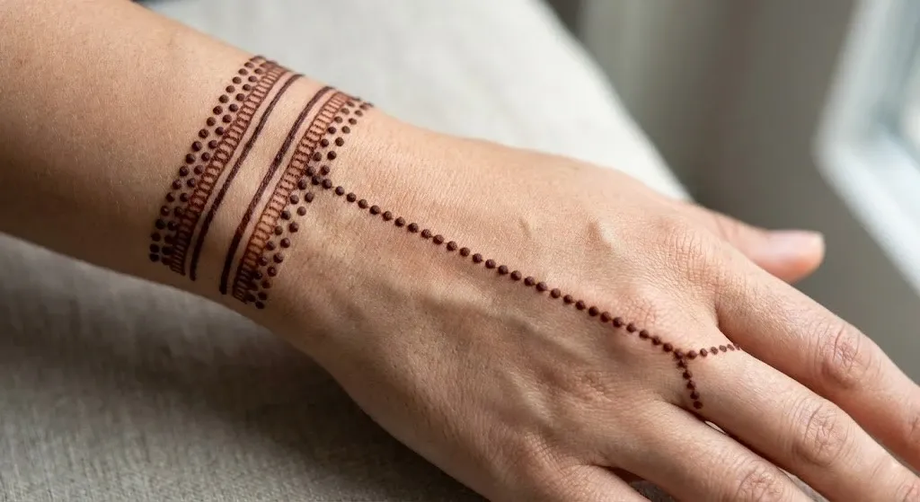 10 Simple Mehndi Designs for Beginners (That Look Professional) 4 mehndi designs The Jewelry Bracelet